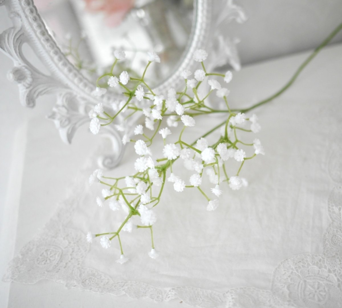 Diadem Brudslöja med blommor main image 0