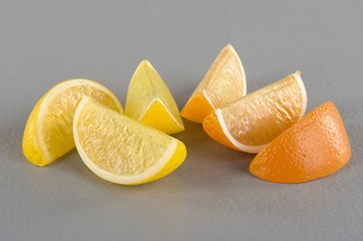 Citron och Apelsin klyftor att dekorera med