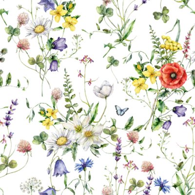 Sommar servetter med vila blommor