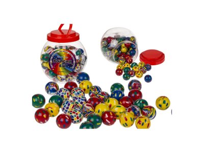Studsboll i färgglad studsig rund modell. En klassisk leksak som roar stor som liten.  Finns i flera olika fina nyanser, säljes