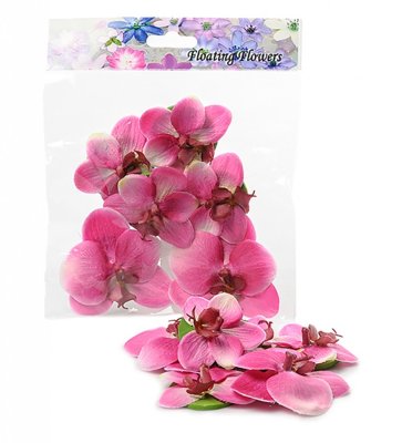 Flytande rosa orkidéer Phalaenopsis blomma. Att dekorera med konstblomma i välarbetad och verklighets trogen modell . Varje blom