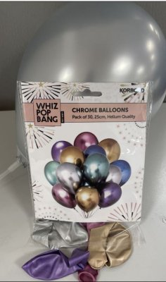 Ballonger Chrome i mixade nyanser