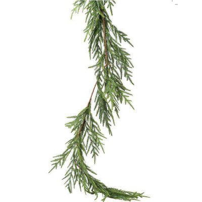 Lång grön gran girlang