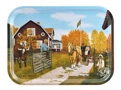 Större bricka Grindpojken av Erkers Marie Persson