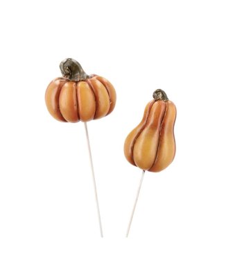 Pumpa på stick att dekorera med 