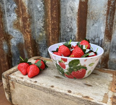 Skål Sommar med jordgubbar