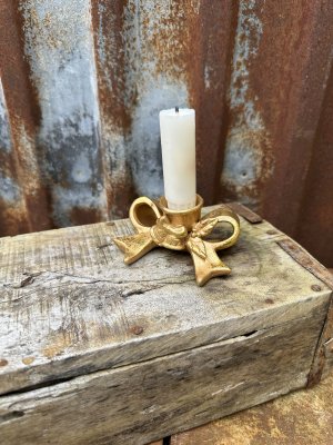 Ljusstake rosett i guld