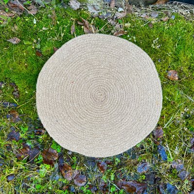 Rund bordstablett / duk i jute