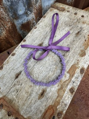 Lavendel krans / ring med rosett
