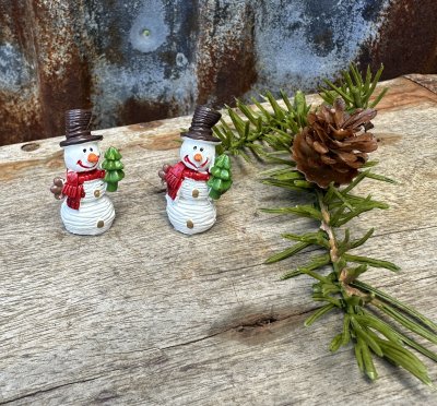 Liten mini snögubbe att dekorera med