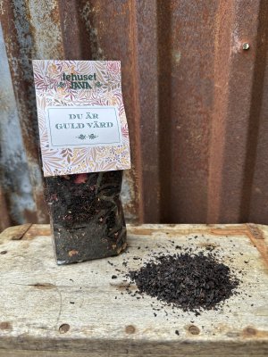 DU ÄR GULD VÄRD EARL GREY ROSÈ TE med vanilj & rosenblad