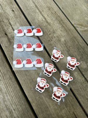 Klistermärken jul med tomtar och tomteluvor 2-pack