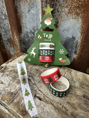 Tejp med julmotiv 3-pack