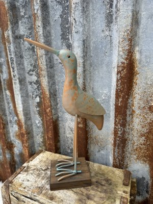 Havs fågel i metall och drivved