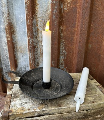 Timerljus kronljus med stearin rand 2-pack