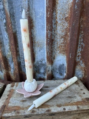 Timerljus 2-pack med motiv av sommar blommor 