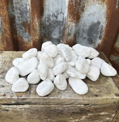 Vit sten till dekoration och plantering 1 kg