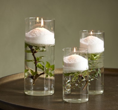 Vit ljus sand i 100% stearin