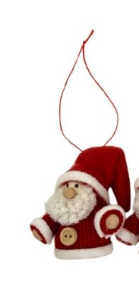 Mindre söt tomte med stickade kläder