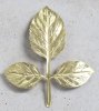 Rosblad i guld handgjorda i plåt/metall