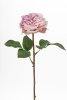 Vacker rosa/lila konstgjord ros i utslagen verklighetstrogen modell. Välarbetad med vid fyllig utslagen ros formbar stjälk och g