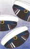 Avlånga servetter med student inspirerat motiv av student mössor på bakgrund i blåa nyanser. 33cm * 40cm 3-lager 20 per paket