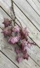 Vacker lönn kvist/gren med höst färgade blad i gammelrosa/ lila nyans. Välarbetad och vacker konstgjord modell med flera blad i