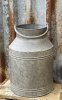 Mjölkspann / kruka i zink med ledat handtag. För plantering och dekoration tex. Nyproducerad i gammeldags stil. Mäter 18*25cm