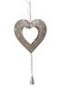 Vacker orientalisk inspirerad hjärtformad lampa i hängandes modell. Tillverkad i silverfärgad metall med vackert mönster. Hjärta