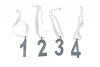 Advents siffror i zink gråa siffror 1, 2, 3, 4 till advent att sätta på advents ljusen eller till annan dekoration. Säljes i set