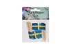 Flaggor klassiska svenska flaggan på stick/tandpetare att sätta i drinkar, snittar, tårtor mm. Passande till studenten, midsomm