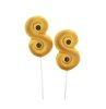 Lussekatt / lussebulle på stick att dekorera med 