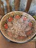 Spansk handgjord stor brun skål med vackert mönster