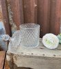 Glasskål med lock modell diamant