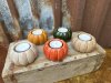 Pumpa ljuslykta i färgglad modell för värmeljus