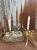 Vacker och elegant rosett ljusstake i metall 