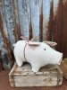 Elsa julgris i nostalgi modell linne beige med band 