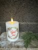 Vitt batteridrivet timer ljus God Jul