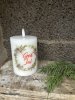 Vitt batteridrivet timer ljus God Jul