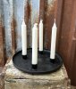 Ljusstake / adventsljusstake i ruffig industri stil