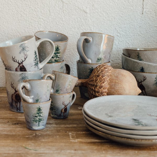 Glöggmugg / kopp med älg i skogen