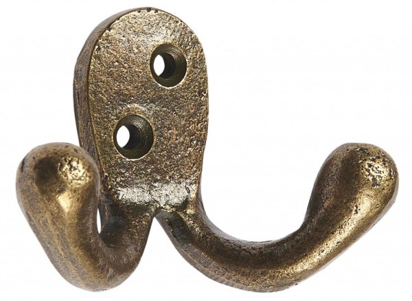 Klassisk dubbel krok i antik guld. praktisk och lättplacerad kraftig modell. Från Ib Laursen Höjd: ca 5cm Bredd: 6cm Djup: 3cm