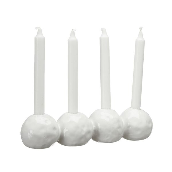 Adventsljusstake snöboll