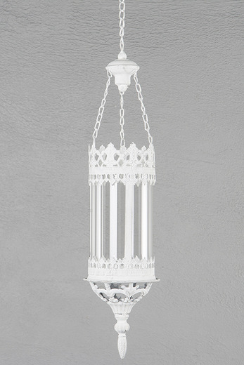 Vit hängande romantisk ljuslykta