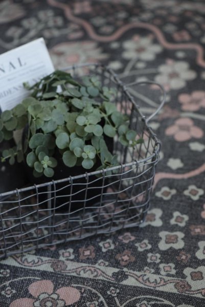 Stora nätade zink korgar med handtag. Rymlig modell som finns i tre storlekar. -Större -Mellan -Mindre Till förvaring inomhus so