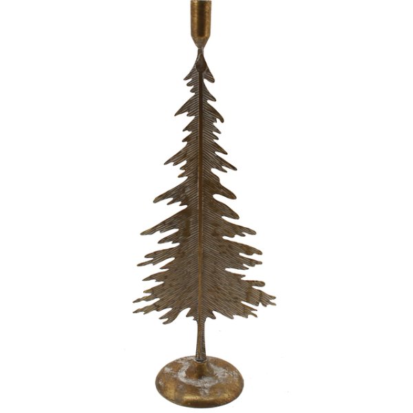 Vacker och elegant ljusstake formad som en gran, Med rund fot nertill och finns i två storlekar. -Högre -Lägre Går i en matt di