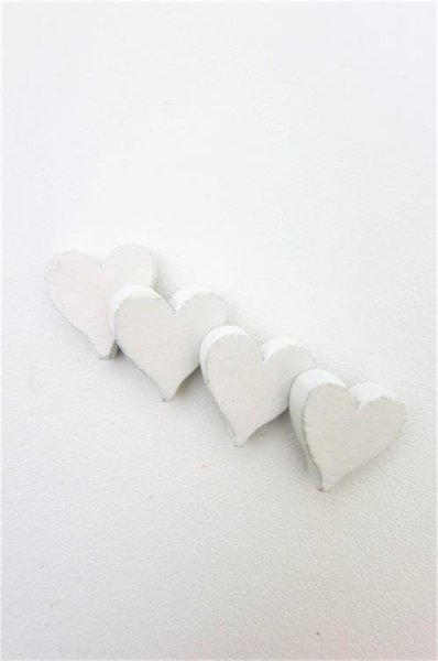Litet vitt hjärta i trä