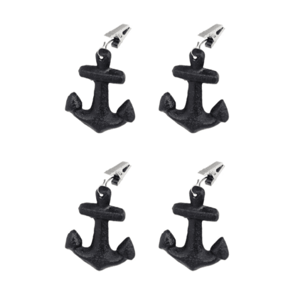 Duktyngd / duktyngen i järn formade som ankare. Levereras i pack om 4-stycken med nypa upptill. Mäter per styck W 4,5 x D 1 x