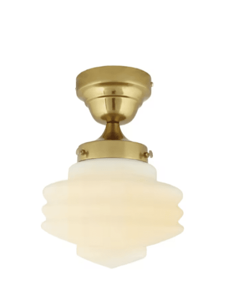 Opal taklampa i guld med opalglas
