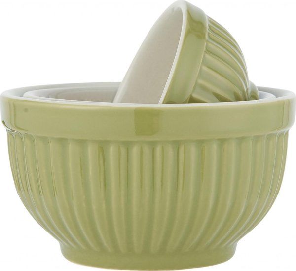 Mynte 3 set skålar i nyans Herbal Green. Mindre skålar i tre olika storlekar. Tillverkad i stengods av hög kvalité. Se mer info